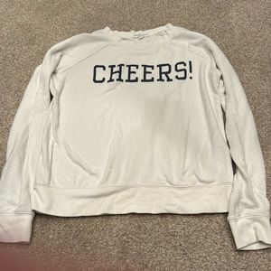 Grayson Threads CHEERS Sweater White Women Small